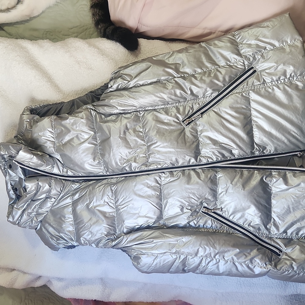 Women's Silver Puffer Vest